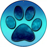 Paw Prints Novelty Metal Circular Sign 8" (UC)