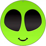 Alien Smile Face Novelty Metal Circular Sign 8" (UC)