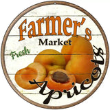 Farmers Market Apricots Novelty Metal Circular Sign 8" (UC)