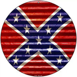 Confederate Flag Novelty Circular Sign 8" (UC)