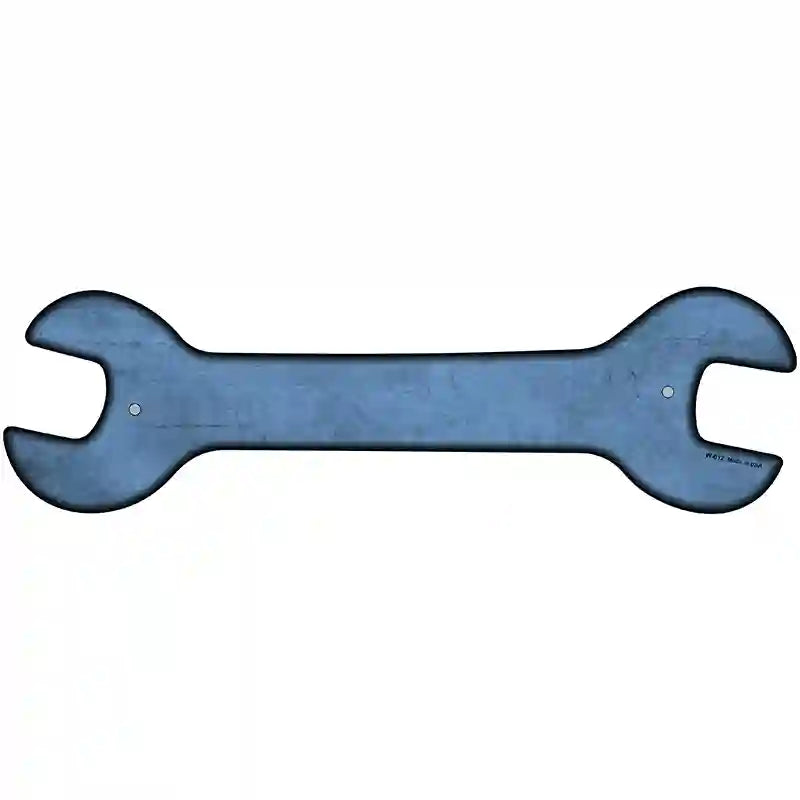 Light Blue Oil Rubbed Novelty Metal Wrench Sign W-012