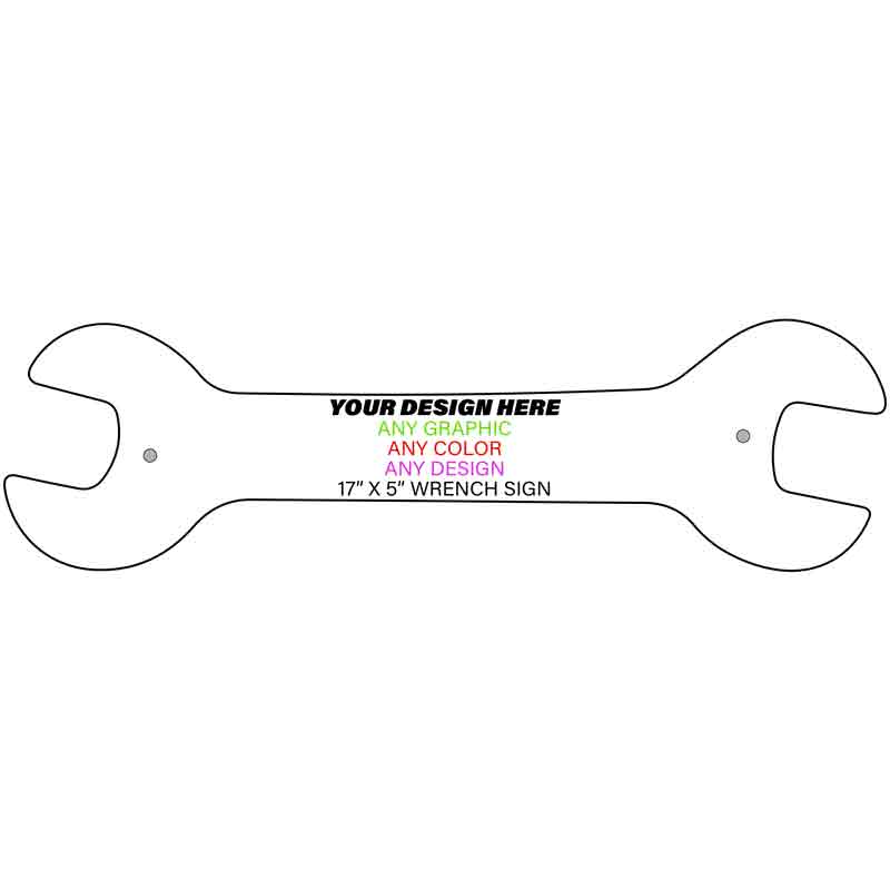 Personalized Design Your Own Custom Novelty Aluminum Wrench Sign | 17" x 5"