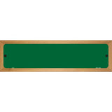 Green Solid Blank Novelty Metal Street Sign 19" x 5.5" (WB-K)