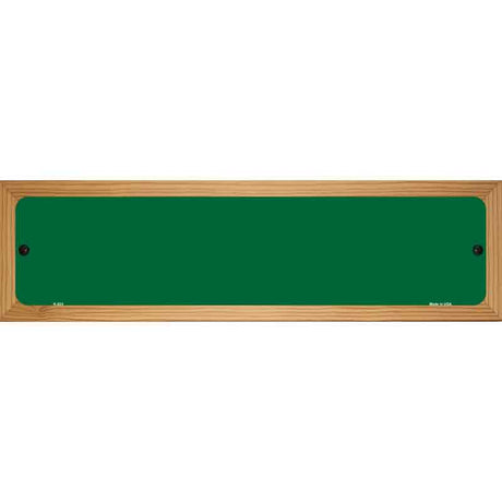 Green Solid Blank Novelty Metal Street Sign 19" x 5.5" (WB-K)