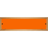 Orange Solid Blank Novelty Metal Street Sign 19" x 5.5" (WB-K)