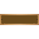 Brown Solid Blank Novelty Metal Street Sign 19" x 5.5" (WB-K)