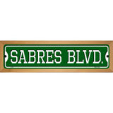 Sabres Blvd Novelty Metal Street Sign 19" x 5.5" (WB-K)