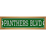 Panthers Blvd Novelty Metal Street Sign 19" x 5.5" (WB-K)