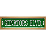 Senators Blvd Novelty Metal Street Sign 19" x 5.5" (WB-K)