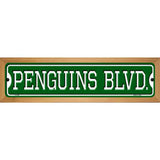 Penguins Blvd Novelty Metal Street Sign 19" x 5.5" (WB-K)