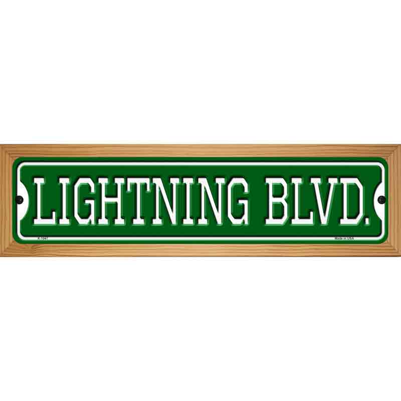 Lightning Blvd Novelty Metal Street Sign 19" x 5.5" (WB-K)