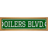 Oilers Blvd Novelty Metal Street Sign 19" x 5.5" (WB-K)