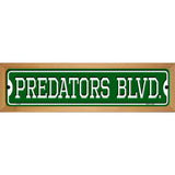 Predators Blvd Novelty Metal Street Sign 19" x 5.5" (WB-K)