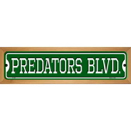 Predators Blvd Novelty Metal Street Sign 19" x 5.5" (WB-K)