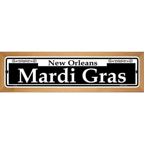 Mardi Gras Novelty Metal Street Sign 19" x 5.5" (WB-K)