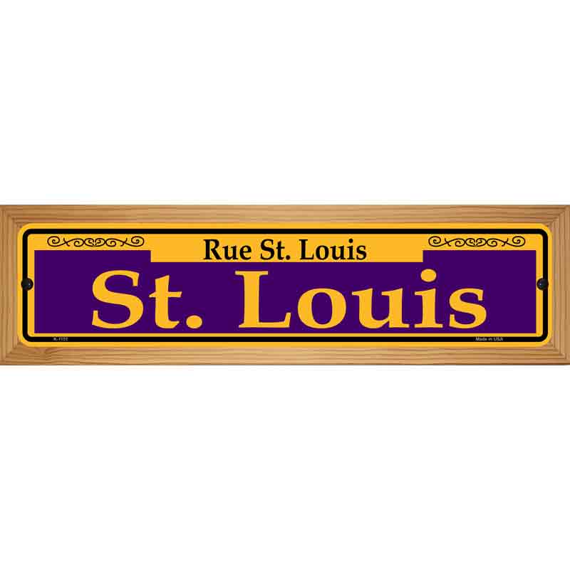 St. Louis Purple Novelty Metal Street Sign 19" x 5.5" (WB-K)