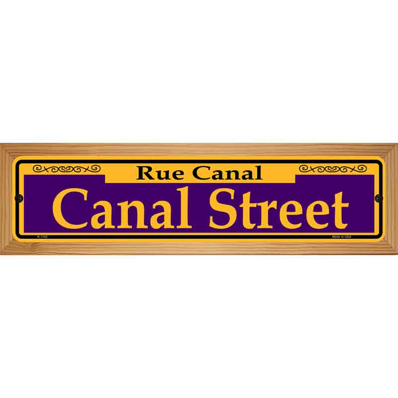 Canal Street Purple Novelty Metal Street Sign 19" x 5.5" (WB-K)