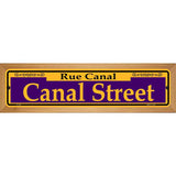 Canal Street Purple Novelty Metal Street Sign 19" x 5.5" (WB-K)