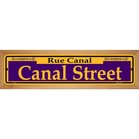 Canal Street Purple Novelty Metal Street Sign 19" x 5.5" (WB-K)