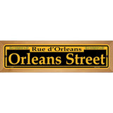 Orleans Street Yellow Novelty Metal Street Sign 19" x 5.5" (WB-K)