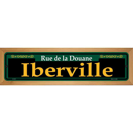 Iberville Green Novelty Metal Street Sign 19" x 5.5" (WB-K)