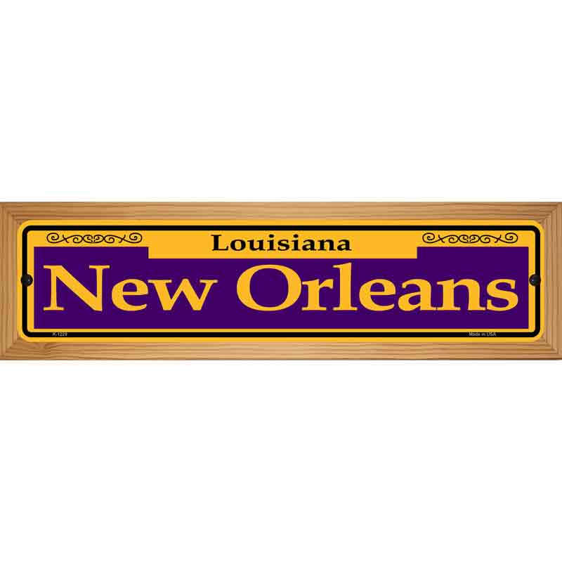 New Orleans Purple Novelty Metal Street Sign 19" x 5.5" (WB-K)
