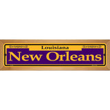 New Orleans Purple Novelty Metal Street Sign 19" x 5.5" (WB-K)