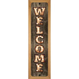 Welcome Vertical Bulb Lettering Novelty Metal Street Sign 19" x 5.5" (WB-K)