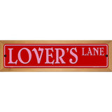 Lovers Lane Street Sign Novelty Metal Street Sign 19" x 5.5" (WB-K)