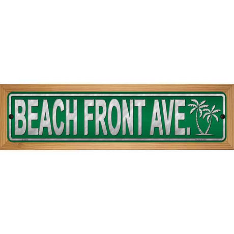 Beach Front Ave Novelty Metal Street Sign 19" x 5.5" (WB-K)