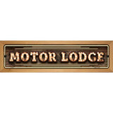 Motor Lodge Bulb Lettering Novelty Metal Street Sign 19" x 5.5" (WB-K)