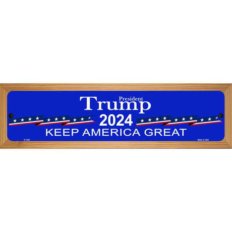 Blue Trump 2024 Novelty Metal Street Sign 19" x 5.5" (WB-K)