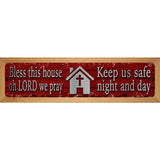 Bless This House Novelty Metal Street Sign 19" x 5.5" (WB-K)