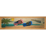 Oklahoma Flag and US Flag Novelty Metal Street Sign 19" x 5.5" (WB-K)