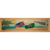 Washington Flag and US Flag Novelty Metal Street Sign 19" x 5.5" (WB-K)