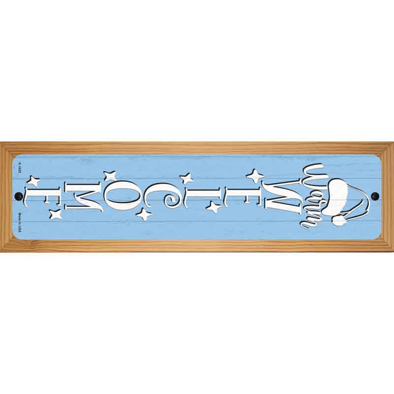 Warm Welcome Blue Novelty Metal Street Sign 19" x 5.5" (WB-K)