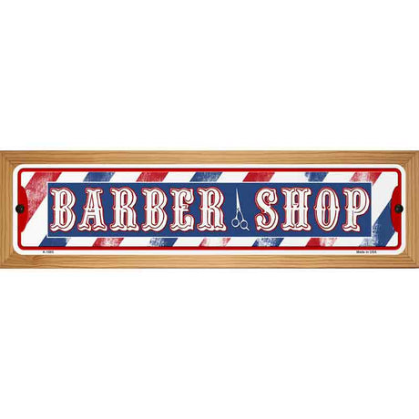 Barber Shop Horizontal Novelty Metal Street Sign 19" x 5.5" (WB-K)
