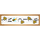 Welcome Bee Vertical Novelty Metal Street Sign 19" x 5.5" (WB-K)