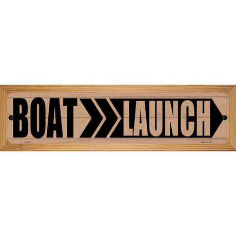 Boat Launch Right Novelty Metal Street Sign 19" x 5.5" (WB-K)