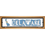 Delaware State Outline Novelty Metal Vanity Street Sign 19" x 5.5" (WB-K)
