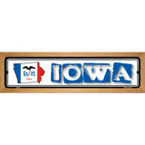 Iowa State Outline Novelty Metal Vanity Street Sign 19" x 5.5" (WB-K)