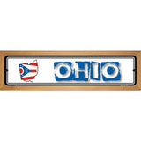 Ohio State Outline Novelty Metal Vanity Street Sign 19" x 5.5" (WB-K)