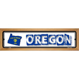 Oregon State Outline Novelty Metal Vanity Street Sign 19" x 5.5" (WB-K)