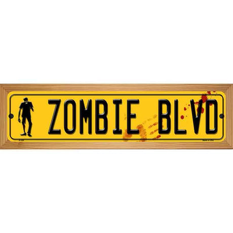 Zombie Blvd Metal Novelty Street Sign 19" x 5.5" (WB-K)
