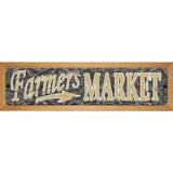 Farmers Market Novelty Metal Street Sign 19" x 5.5" (WB-K)
