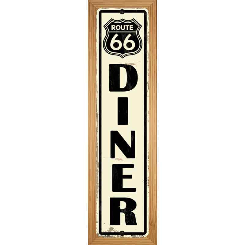 Route 66 Diner Novelty Metal Street Sign 19" x 5.5" (WB-K)