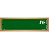 Green Avenue Blank Novelty Metal Street Sign 19" x 5.5" (WB-K)
