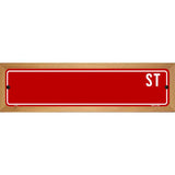Red Street Blank Novelty Street Sign 19" x 5.5" (WB-K)