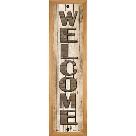Welcome Wood Novelty Metal Street Sign 19" x 5.5" (WB-K)