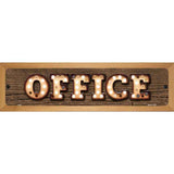 Office Bulb Lettering Novelty Metal Street Sign 19" x 5.5" (WB-K)